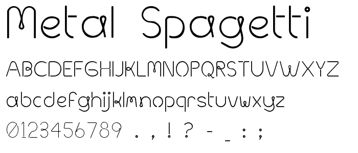 Metal Spagetti font